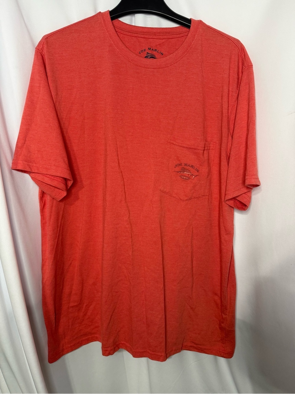 Joe Marlin Men's Short-Sleeve Pocket Tee in Coral